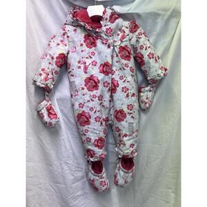A Bambino Piccolo girls snowsuit  6-12 months British Boutique EUC